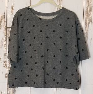 *NWT!* Grey Star Crop Top Size XXL